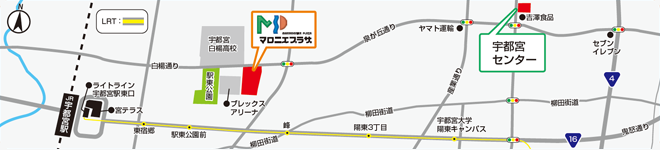 とちぎコープフェスタ in うつのみや 会場までの地図