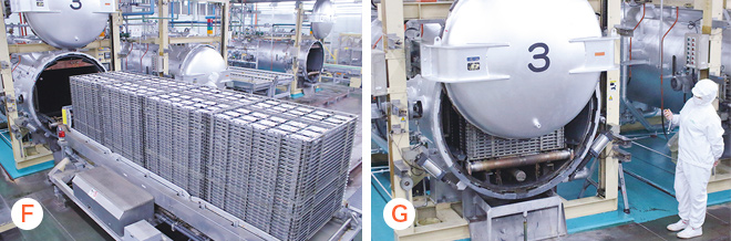 加熱殺菌の様子